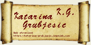 Katarina Grubješić vizit kartica